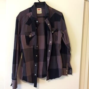 Levi's pearl snap flannel